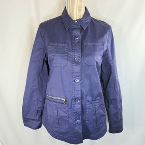 Tommy Hilfiger NWOT Navy Button Down Utility Shirt Jacket Small